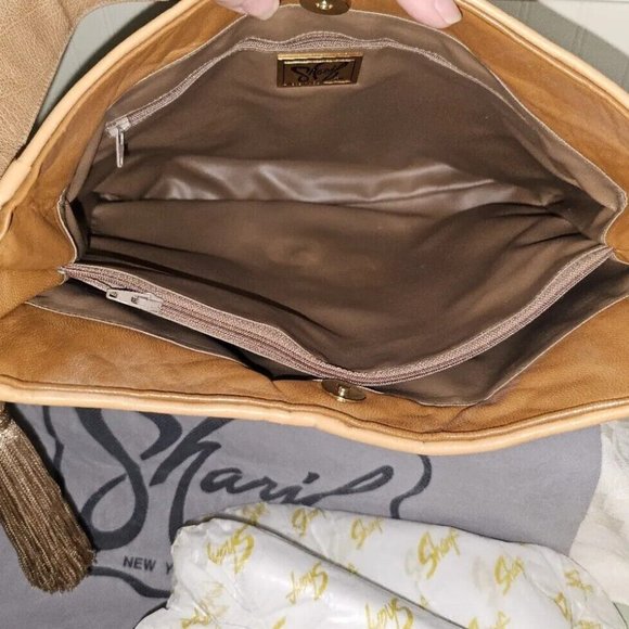 NEW Sharif BOHO WESTERN Beige Brown Patchwork 100% Croc Leather Shoulder Bag - Picture 13 of 14